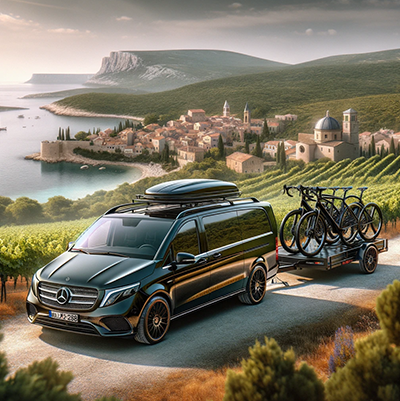 Bike trail transport in Istria